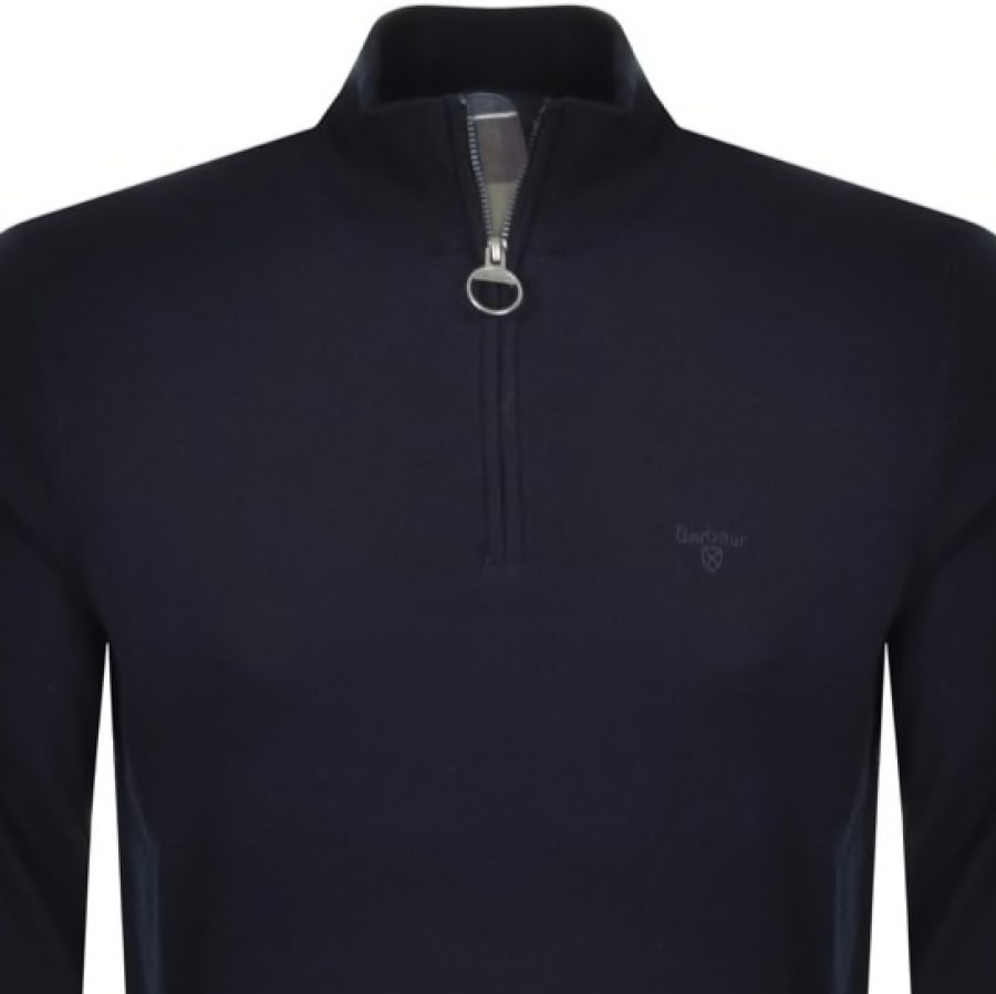 Alternative Image for ProductBarbour Half Zip Knit Jumper Navy2